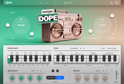 Ujam Virtual Instruments UJAM DOPE 2: Drum Machine – Professional Audio Software & Plugin