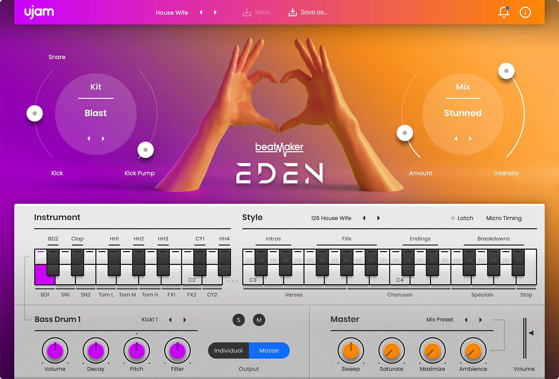 Ujam Virtual Instruments UJAM EDEN 2: Drum Machine – Professional Audio Software & Plugin