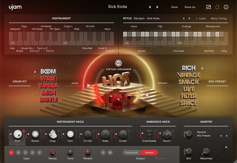 Ujam Virtual Instruments UJAM HOT: Drum Machine