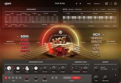 Ujam Virtual Instruments UJAM HOT: Drum Machine – Professional Audio Software & Plugin