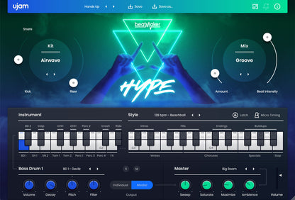 Ujam Virtual Instruments UJAM HYPE: Drum Machine – Professional Audio Software & Plugin