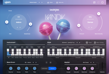 Ujam Virtual Instruments UJAM KANDY: Drum Machine