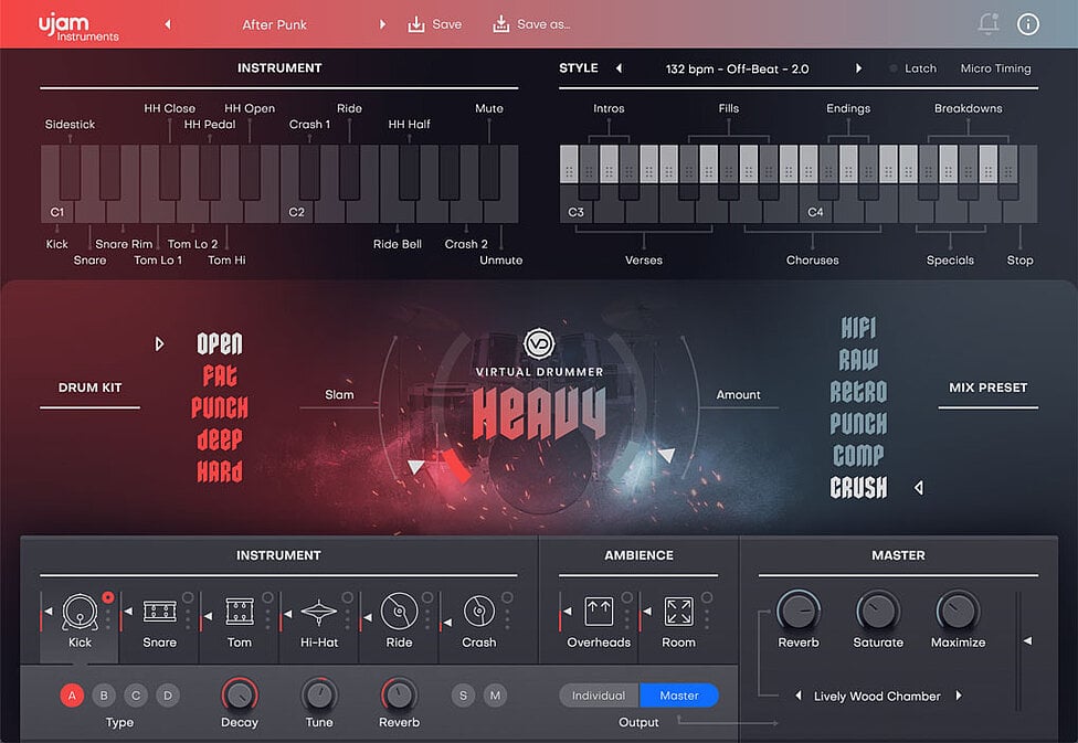 Ujam Virtual Instruments UJAM Virtual Drummer Bundle: Drum Instrument Bundle