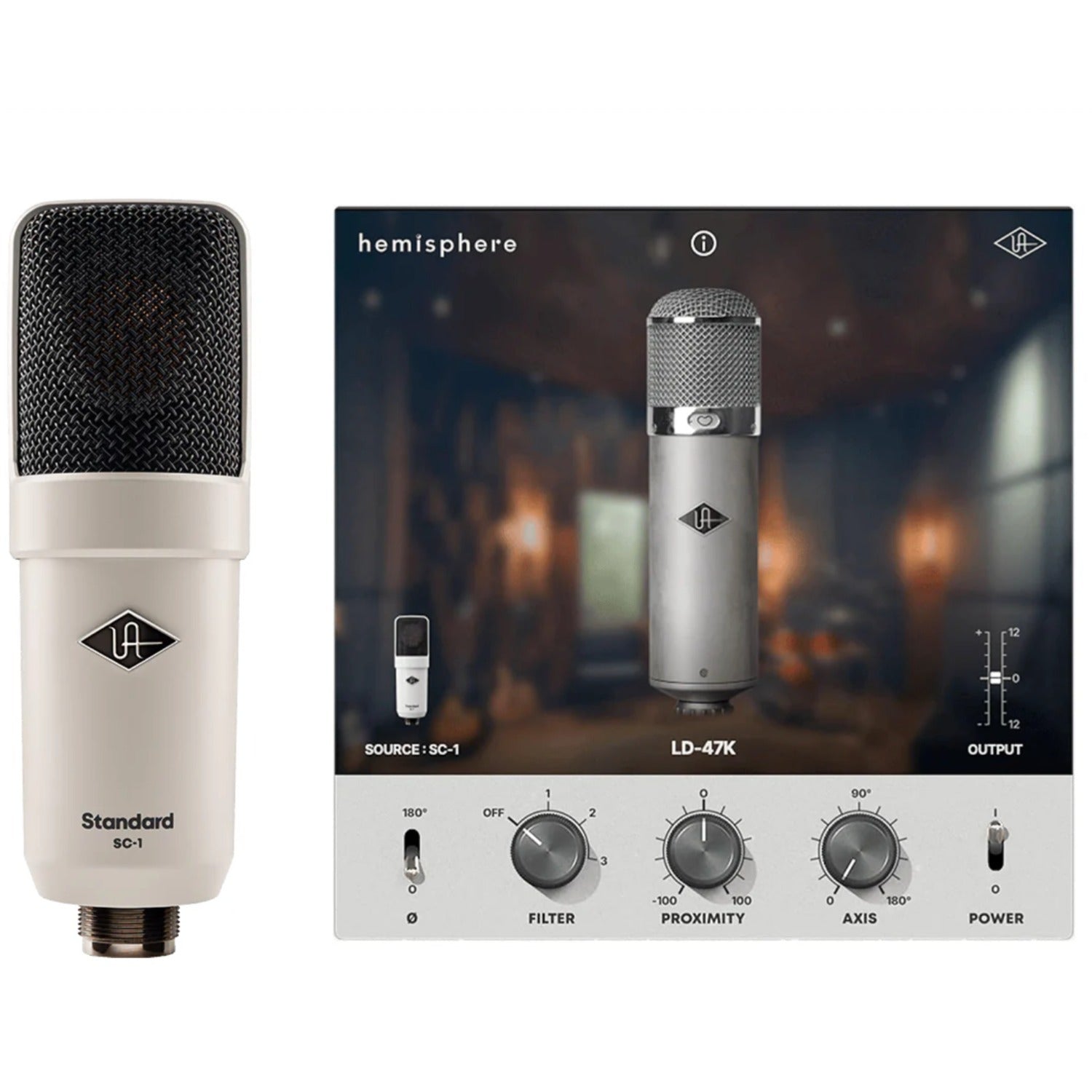 Universal Audio Condenser Microphones Universal Audio SC-1 Condenser Microphone with Hemisphere Modeling