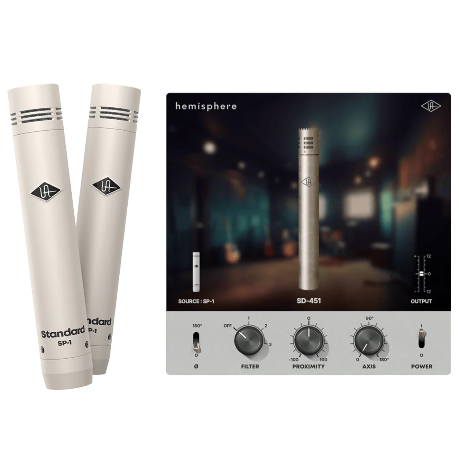 Universal Audio Dynamic Microphones Universal Audio SP-1 Pencil Microphone Pair with Hemisphere Modeling