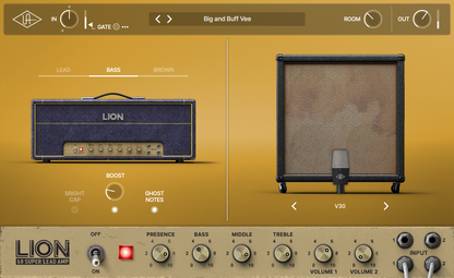 UNIVERSAL AUDIO Virtual Instruments UAD Lion '68 Super Lead Amplifier Plug-in