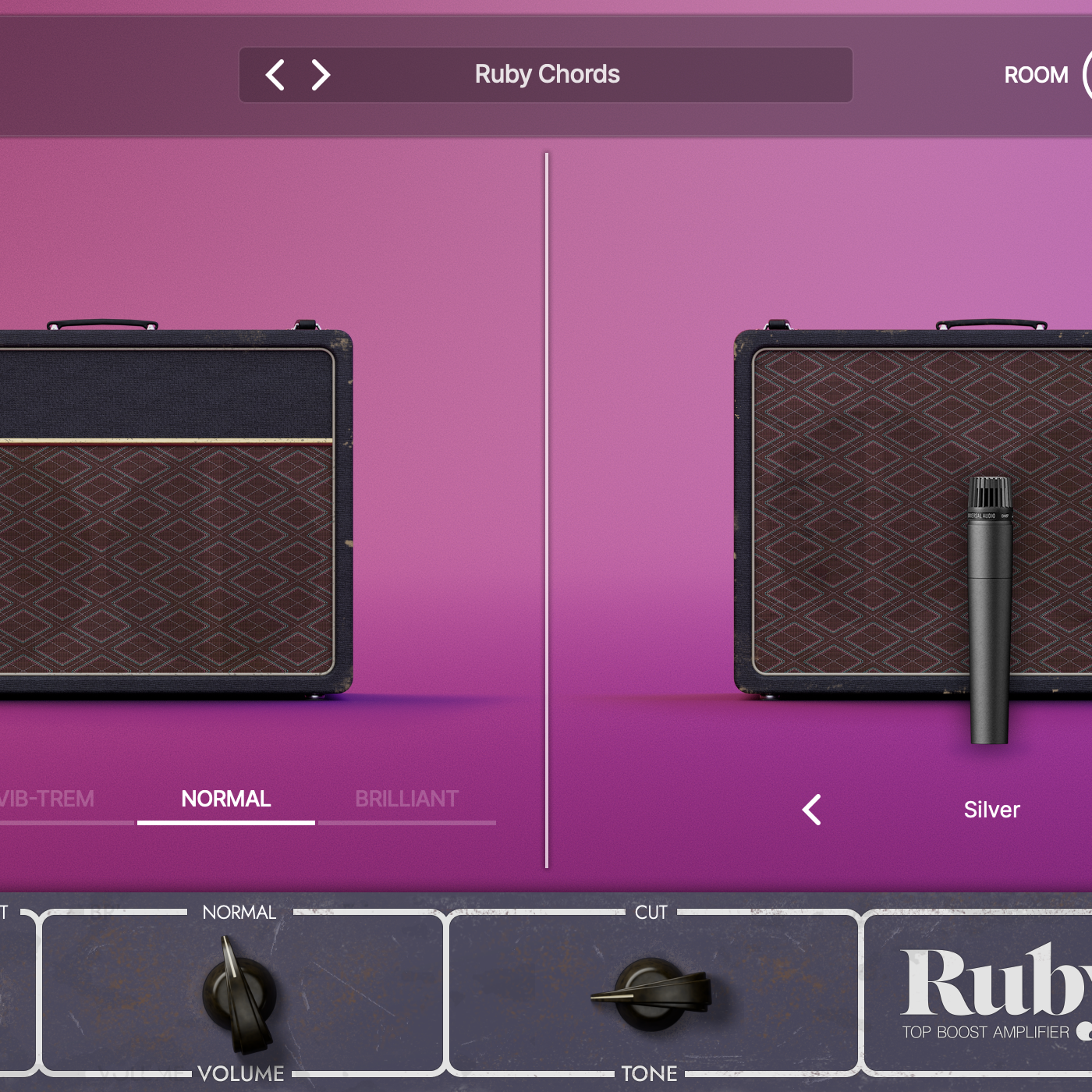 UNIVERSAL AUDIO Virtual Instruments UAD Ruby '63 Top Boost Amplifier Plug-in
