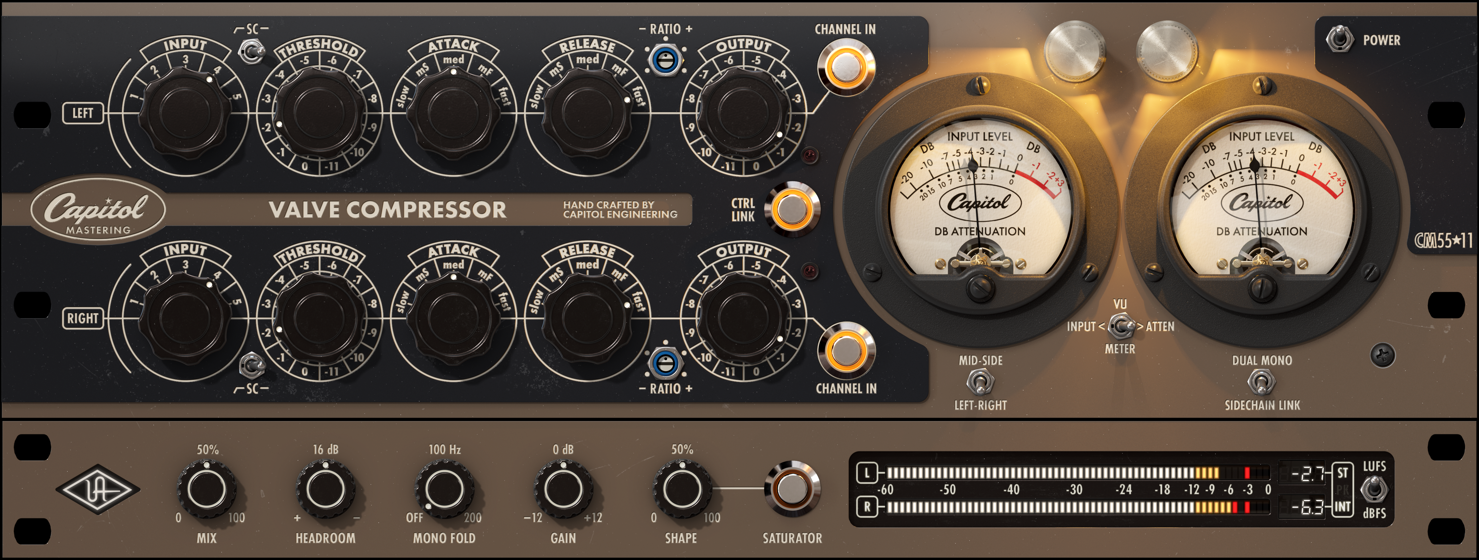 UNIVERSAL AUDIO Virtual Processors UAD Capitol Mastering Compressor: Mastering Compressor Plugin
