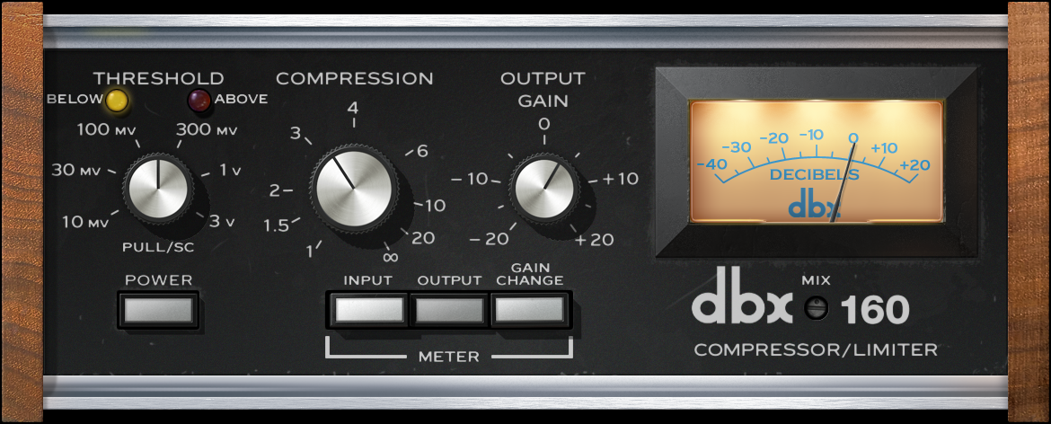 UNIVERSAL AUDIO Virtual Processors UAD dbx 160 Compressor / Limiter: Compressor/Limiter Plugin
