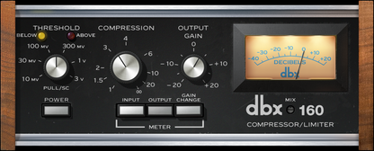 UNIVERSAL AUDIO Virtual Processors UAD dbx 160 Compressor / Limiter: Compressor/Limiter Plugin