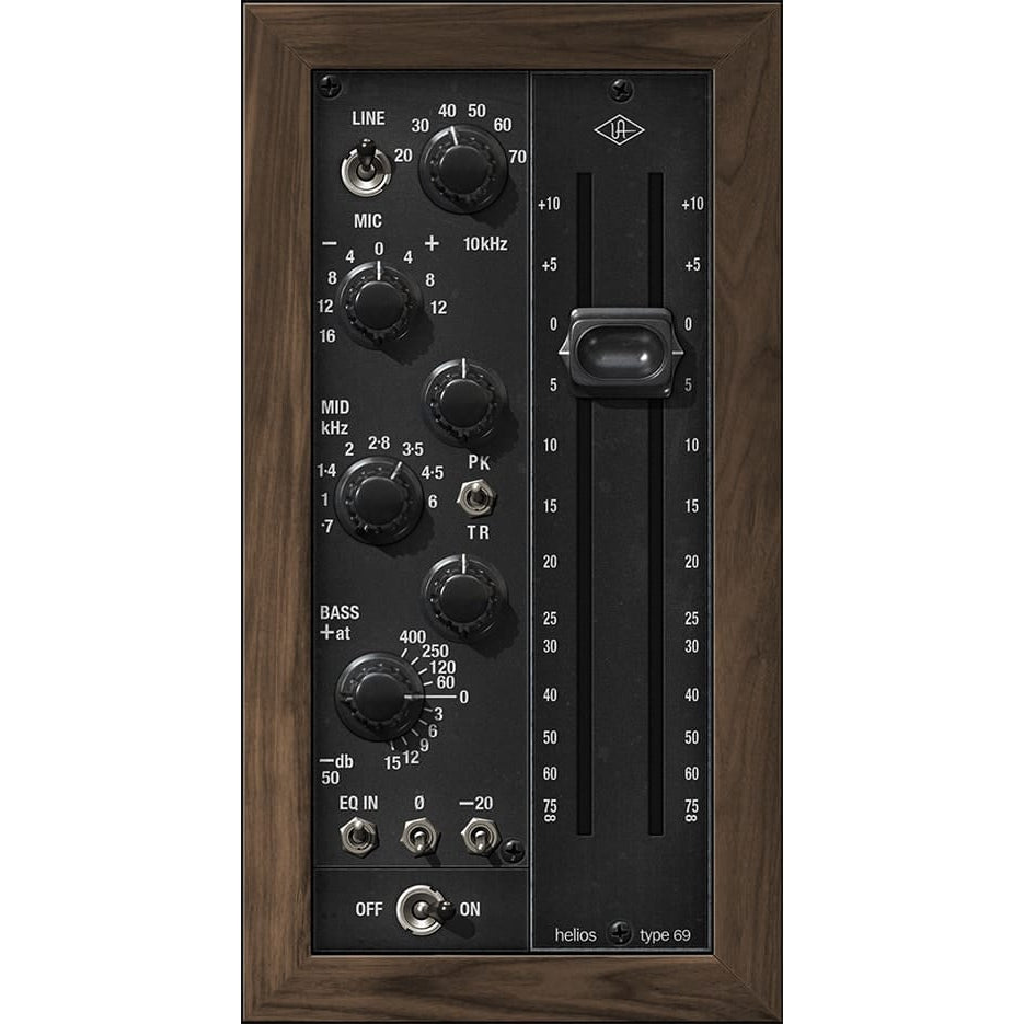 UNIVERSAL AUDIO Virtual Processors UAD Helios Type 69 Preamp and EQ Collect: Preamp and Equalizer Plugin Bundle