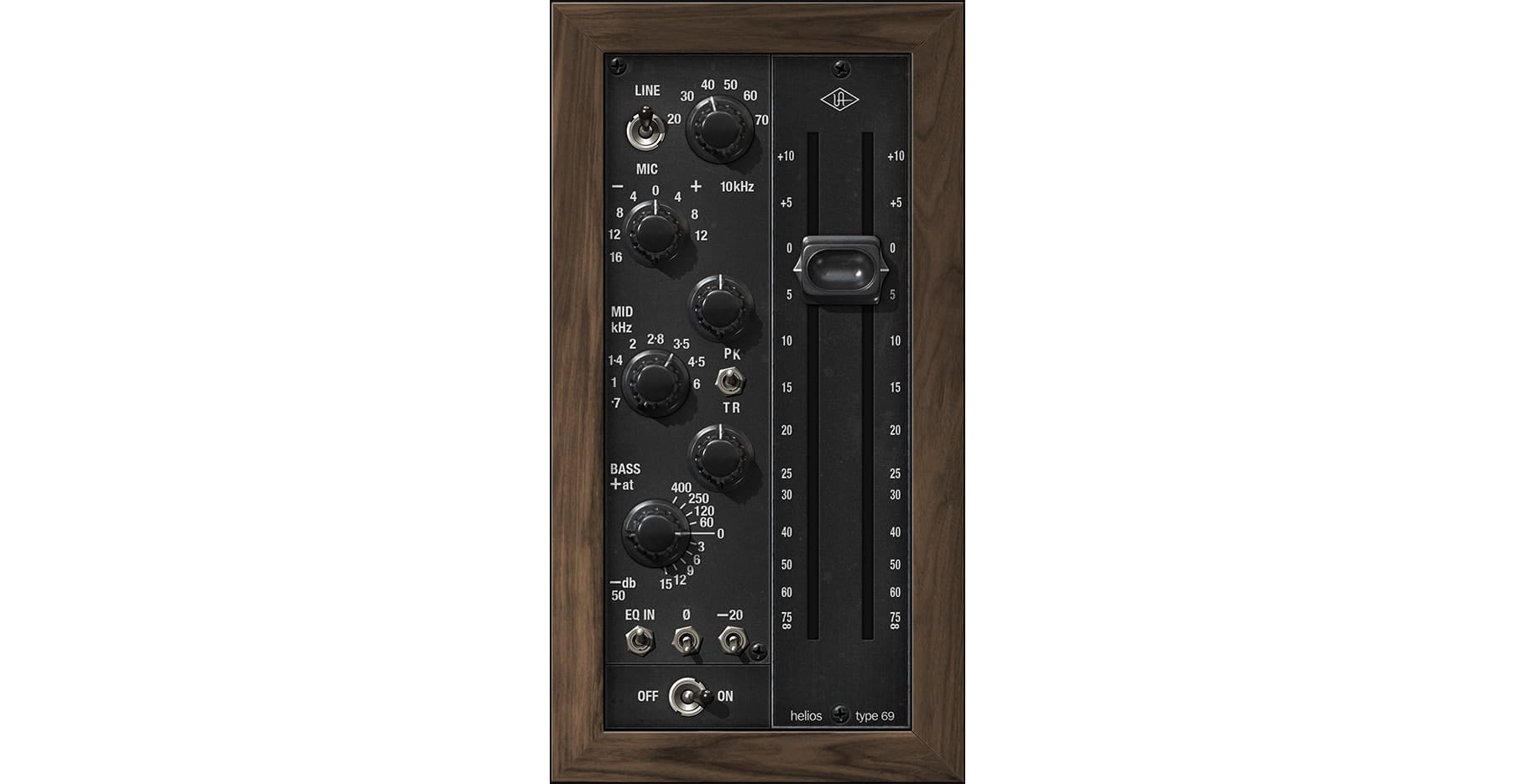 UNIVERSAL AUDIO Virtual Processors UAD Helios Type 69 Preamp and EQ Collect: Preamp and Equalizer Plugin Bundle