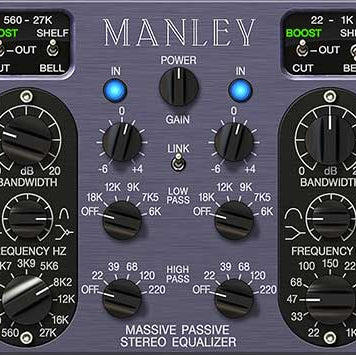 UNIVERSAL AUDIO Virtual Processors UAD Manley Massive Passive EQ: Passive Equalizer Plugin