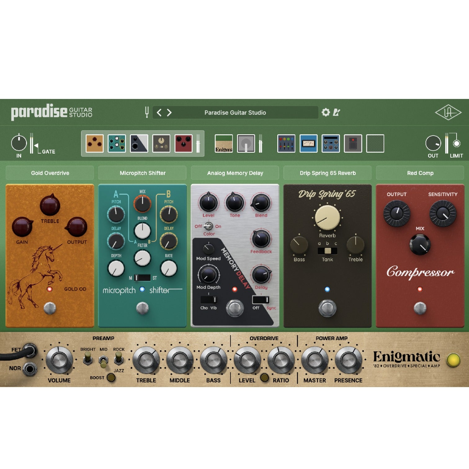 UNIVERSAL AUDIO Virtual Processors Universal Audio Paradise Guitar Studio – Professional Audio Software & Plugin