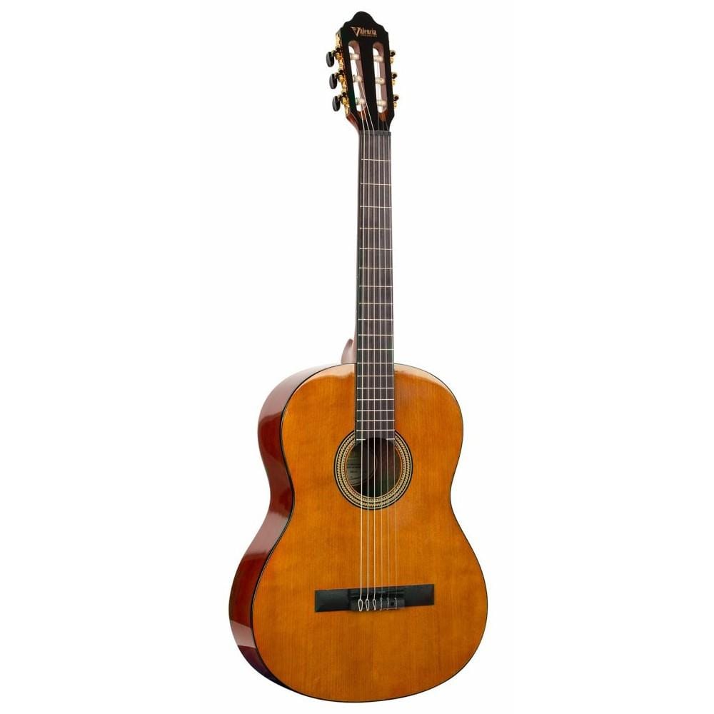 valencia classical guitars antique natural valencia vc264h 4/4 hybrid narrow neck classical guitar with truss rod      #color_antique-natural