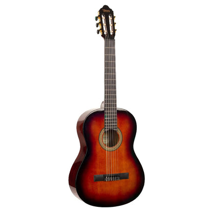 valencia classical guitars classic sunburst valencia vc264 4/4 size high gloss classical guitar   