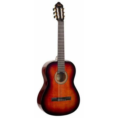 valencia classical guitars classic sunburst valencia vc264h 4/4 hybrid narrow neck classical guitar with truss rod      