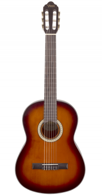 valencia classical guitars classical sunburst valencia vc404 4/4 size transparent satin finish classical guitar      #color_classical-sunburst