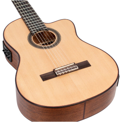 Valencia Classical Guitars Natural Valencia VC704CE 6 String Semi Classical Guitar