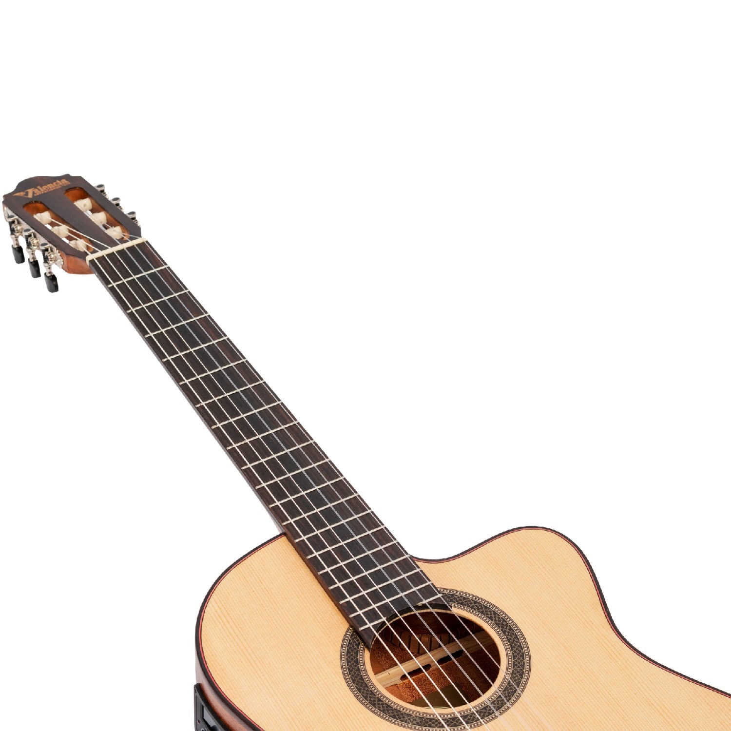 Valencia Classical Guitars Natural Valencia VC704CE 6 String Semi Classical Guitar
