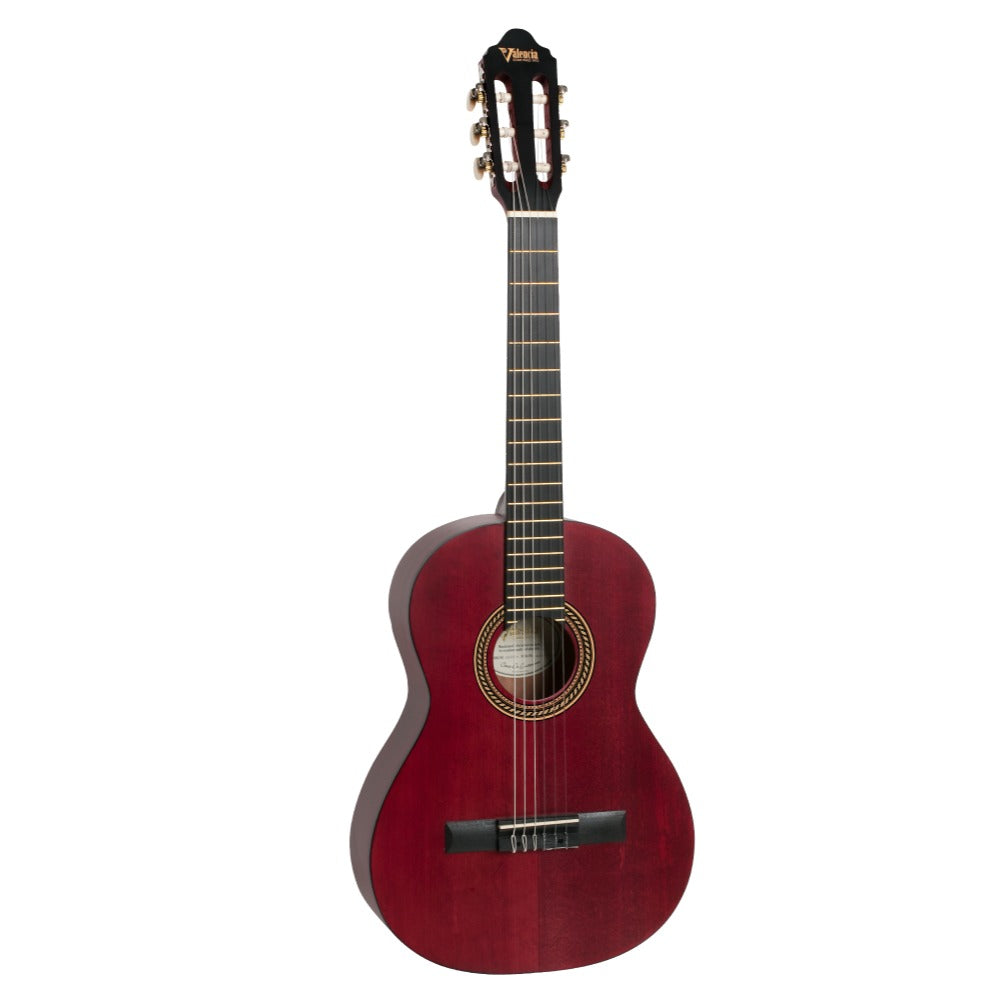 Valencia Classical Guitars Transparent Wine Red Valenica VC203 3/4 Sized Classical Guitar