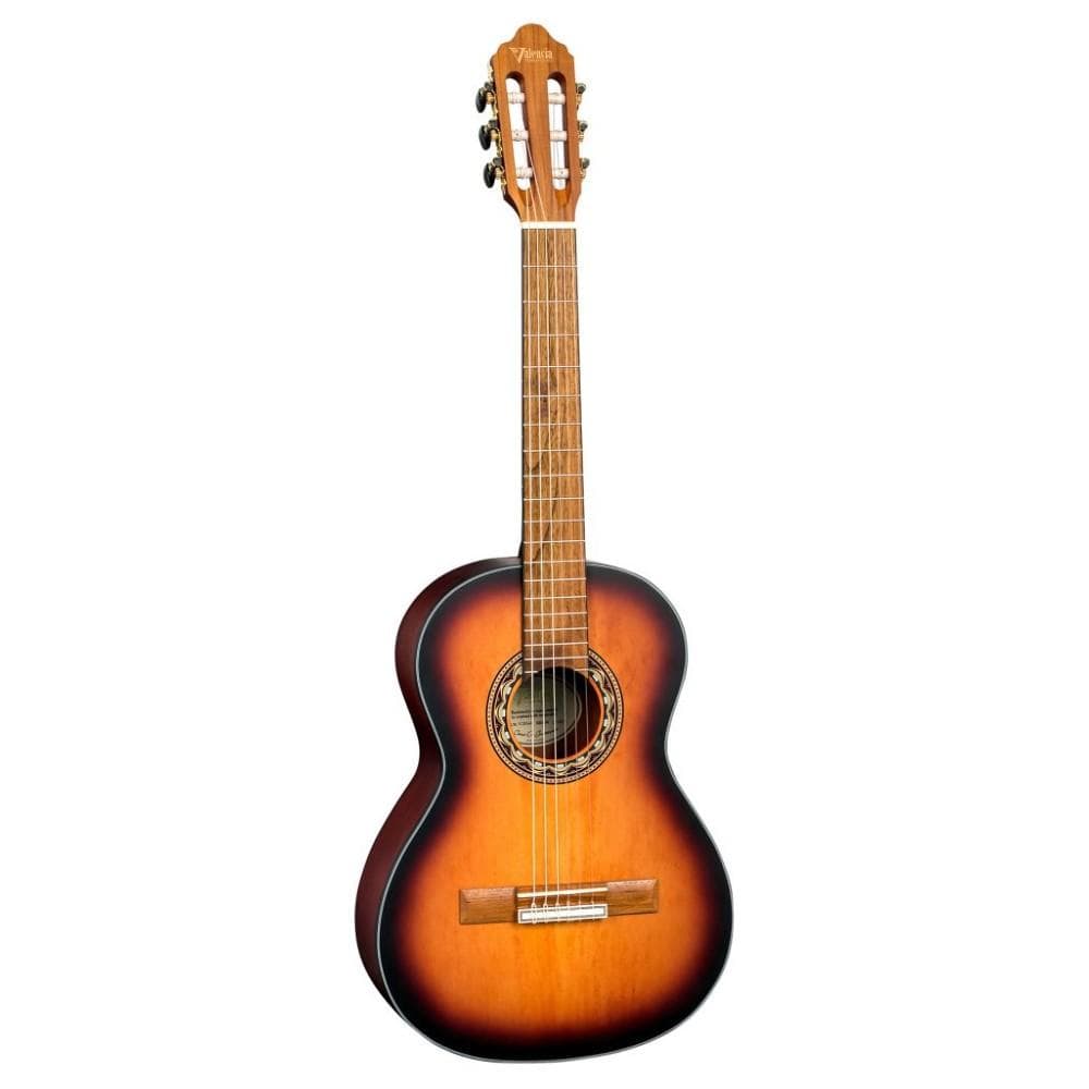 valencia classical guitars valencia vc304asbt-sb classical guitar satin finish- antique sunburst