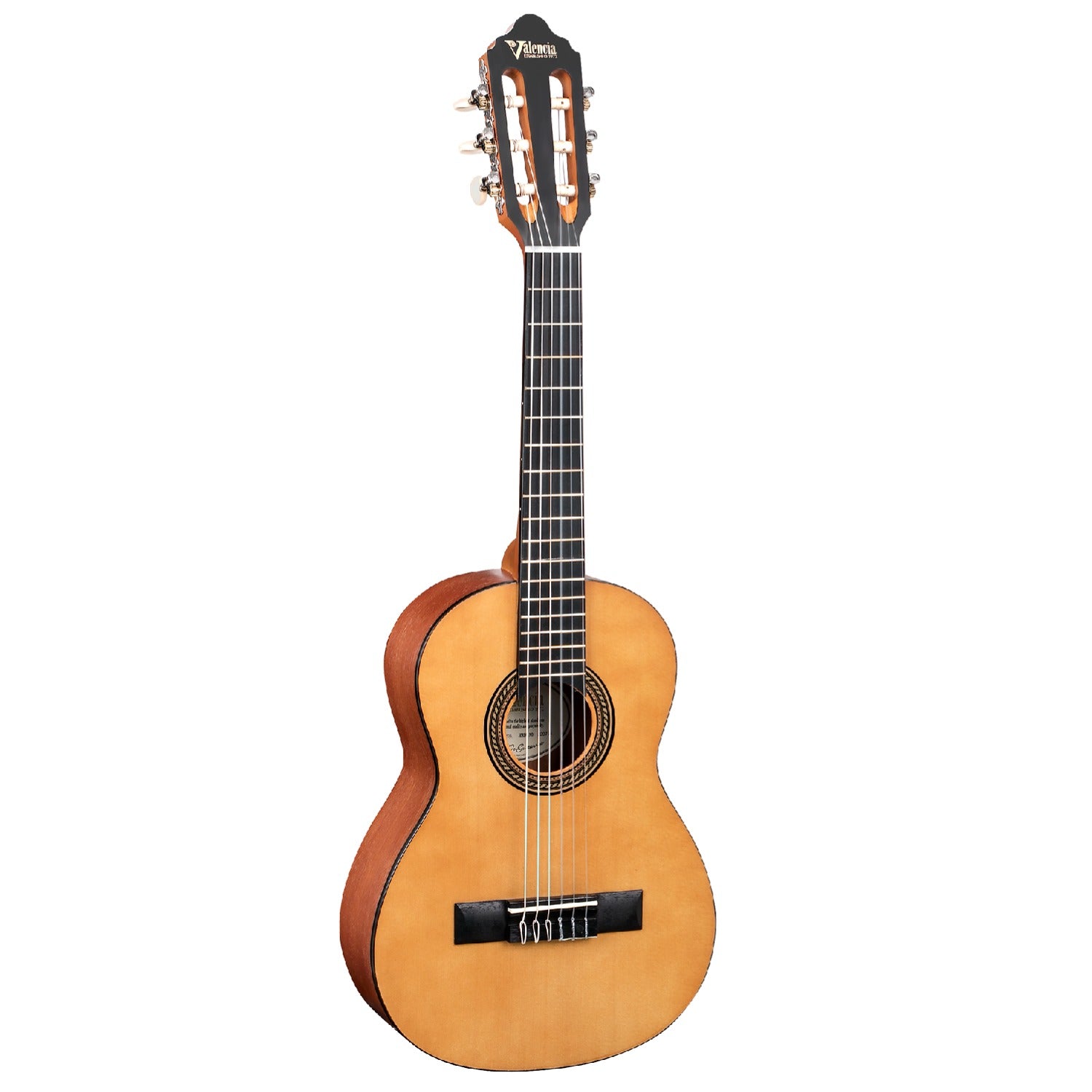 Valencia Classical Guitars Vintage Natural Valencia VC201 1/4 Size 6-Strings Classical Guitar