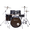 Vault Acoustic Drum Kits Black Sparkle Vault Groover 22" 5-Piece Acoustic Drum Kit with Hardware, Cymbals & Throne #color_black-sparkle
