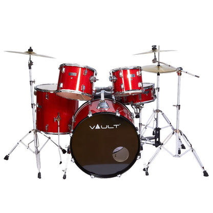 Vault Acoustic Drum Kits Vault Groover 22" 5-Piece Acoustic Drum Kit with Hardware, Cymbals & Throne 