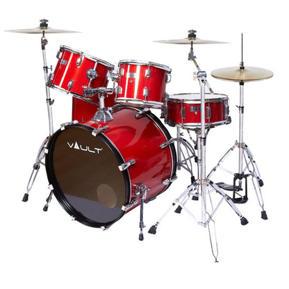 Vault Acoustic Drum Kits Vault Groover 22" 5-Piece Acoustic Drum Kit with Hardware, Cymbals & Throne 