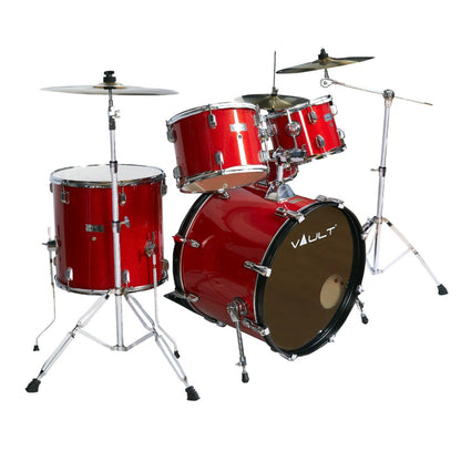 Vault Acoustic Drum Kits Vault Groover 22" 5-Piece Acoustic Drum Kit with Hardware, Cymbals & Throne 