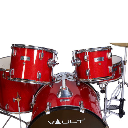Vault Acoustic Drum Kits Vault Groover 22" 5-Piece Acoustic Drum Kit with Hardware, Cymbals & Throne 