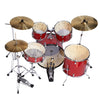 Vault Acoustic Drum Kits Vault Groover 22" 5-Piece Acoustic Drum Kit with Hardware, Cymbals & Throne #color_red-sparkle