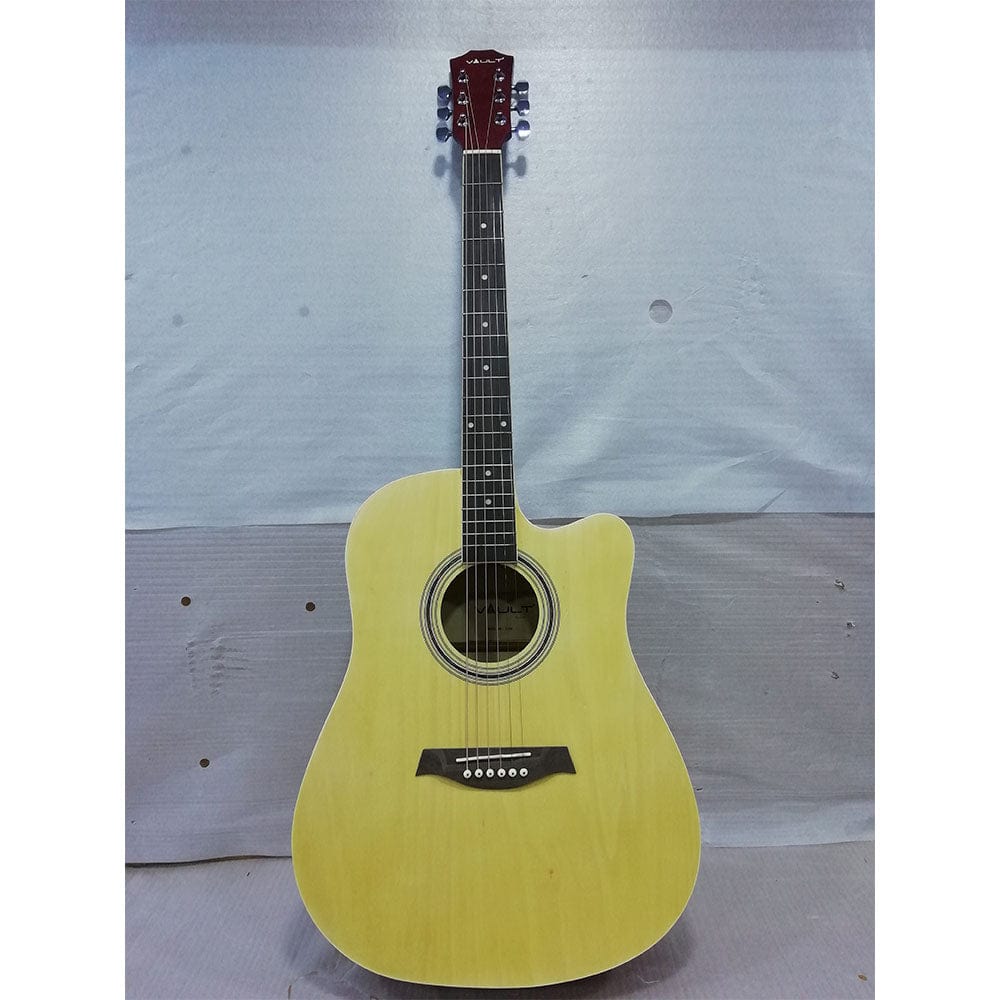 vault acoustic guitars 260426 vault ed-10c 41 inch cutaway acoustic guitar - natural - open box b stock   