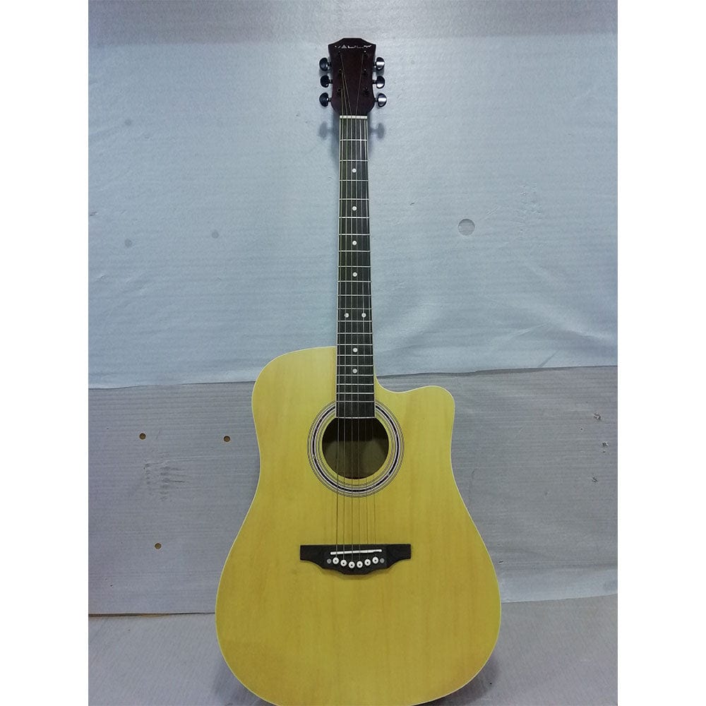 vault acoustic guitars 348176 vault ed-10c 41 inch cutaway acoustic guitar - natural - open box b stock   