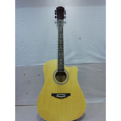 vault acoustic guitars 348176 vault ed-10c 41 inch cutaway acoustic guitar - natural - open box b stock   