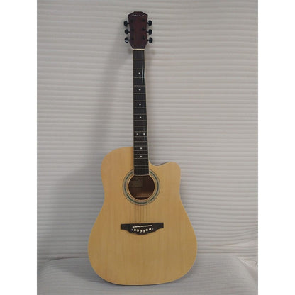 vault acoustic guitars 348206 vault ed-10c 41 inch cutaway acoustic guitar - natural - open box b stock   