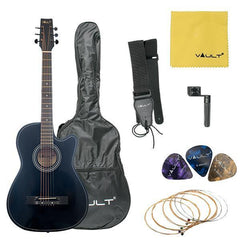 Vault Acoustic Guitars Black Vault 38C 38 inch Cutaway Acoustic Guitar Pack