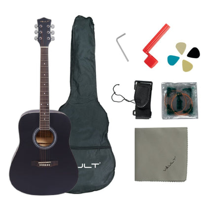 Vault Acoustic Guitars Matt Black Vault DA20 Dreadnought Acoustic Guitar Kit #color_matt-black 