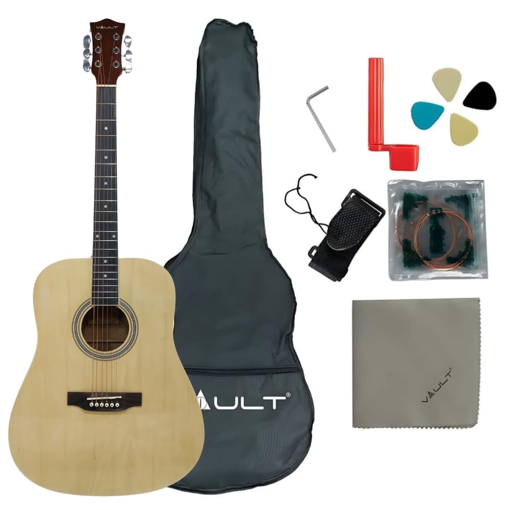Vault Acoustic Guitars Natural Vault DA20 Dreadnought Acoustic Guitar Kit 