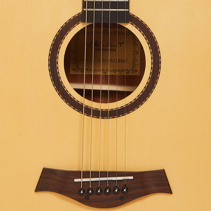 Vault Acoustic Guitars Natural Vault DA25 Dreadnought Shape Acoustic Guitar with Bubinga Back and Sides 
