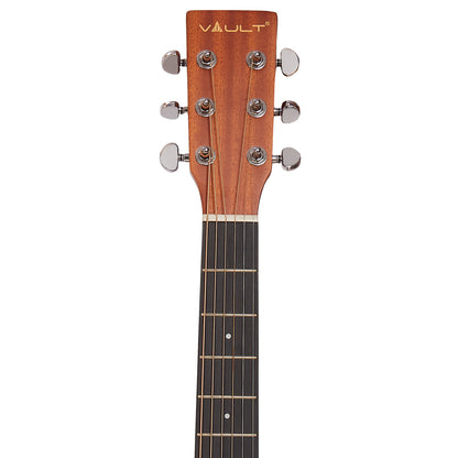 Vault Acoustic Guitars Natural Vault DA25 Dreadnought Shape Acoustic Guitar with Bubinga Back and Sides 