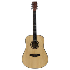 Vault Acoustic Guitars Natural Vault DA40 41 Inch Premium Solid Spruce-Top Dreadnought Acoustic Guitar