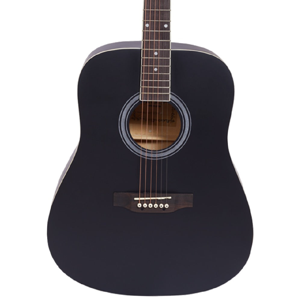 Vault Acoustic Guitars Vault DA20 Dreadnought Acoustic Guitar Kit #color_matt-black 