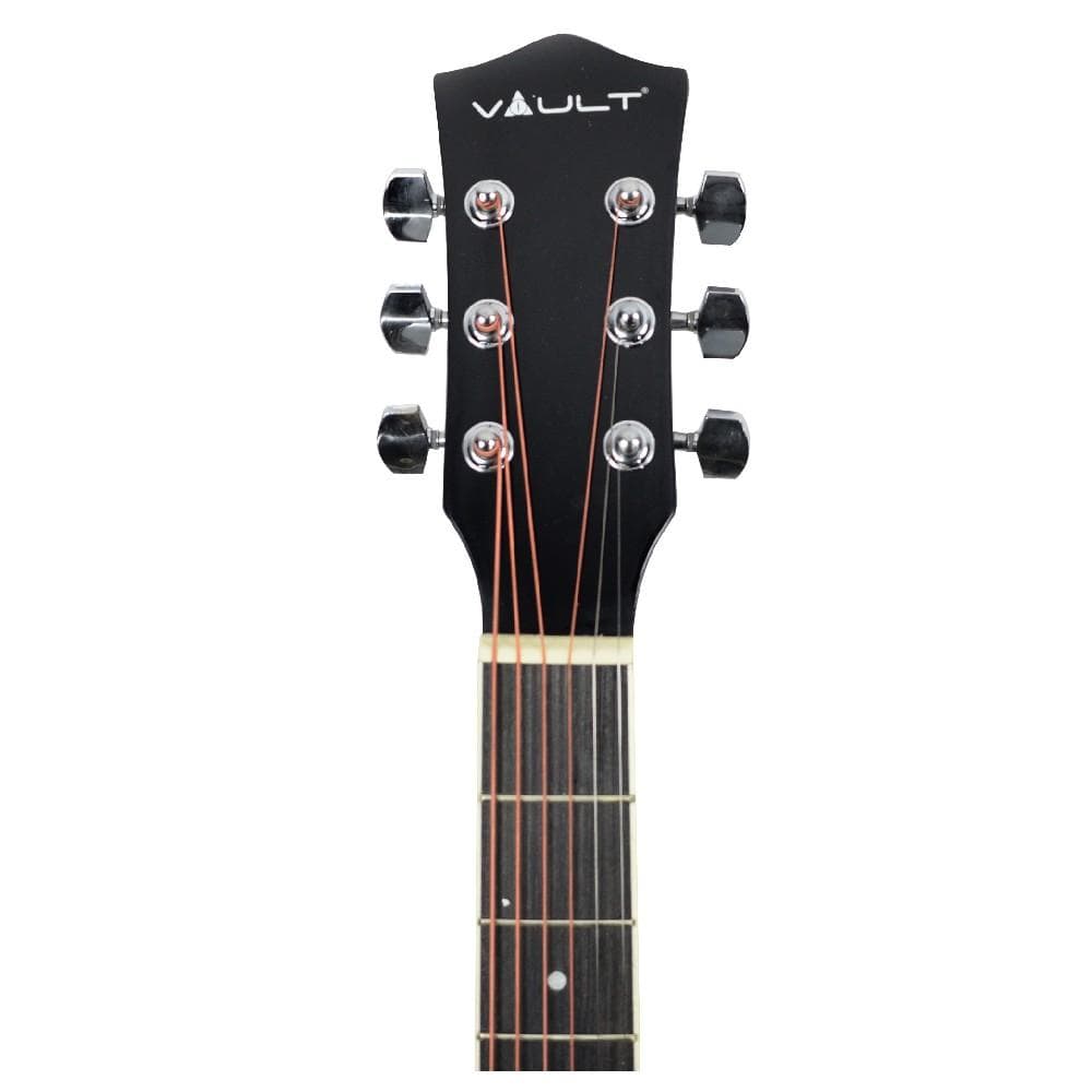 Vault Acoustic Guitars Vault EA20 Guitar Kit with Learn to Play Ebook, Bag, Strings, Straps, Picks, String winder & Polishing Cloth - 40 inch Cutaway Acoustic Guitar