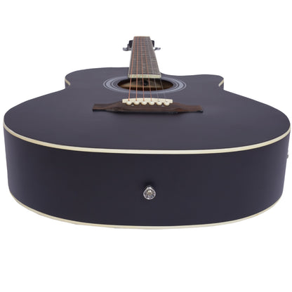 Vault Acoustic Guitars Vault EA20 Guitar Kit with Learn to Play Ebook, Bag, Strings, Straps, Picks, String winder & Polishing Cloth - 40 inch Cutaway Acoustic Guitar - Open Box