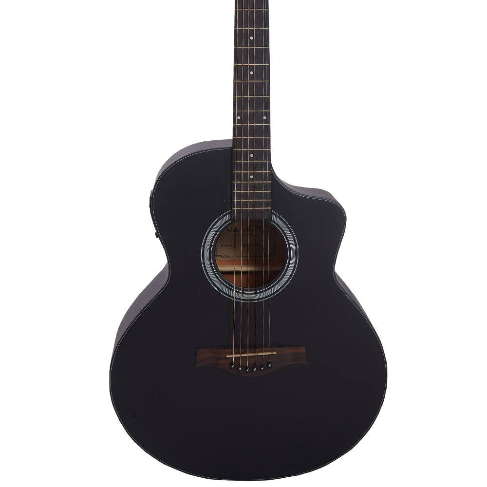 Vault Acoustic Guitars Vault EA40 41 inch Premium Solid Spruce-Top Cutaway Acoustic Guitar