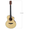 Vault Acoustic Guitars Vault EA40 41 inch Premium Solid Spruce-Top Cutaway Acoustic Guitar