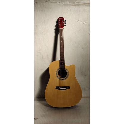 vault acoustic guitars vault ed-10c 41 inch cutaway acoustic guitar - natural - open box b stock   