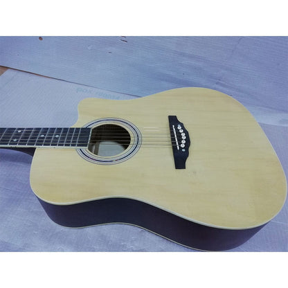 vault acoustic guitars vault ed-10c 41 inch cutaway acoustic guitar - natural - open box b stock   